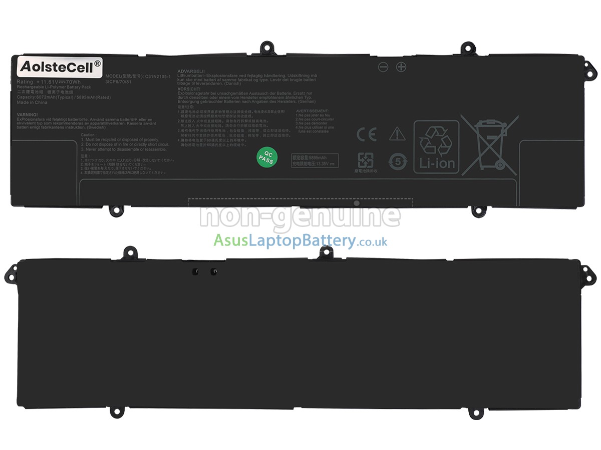 replacement Asus VivoBook Pro 15 K6502ZC-DB74 battery